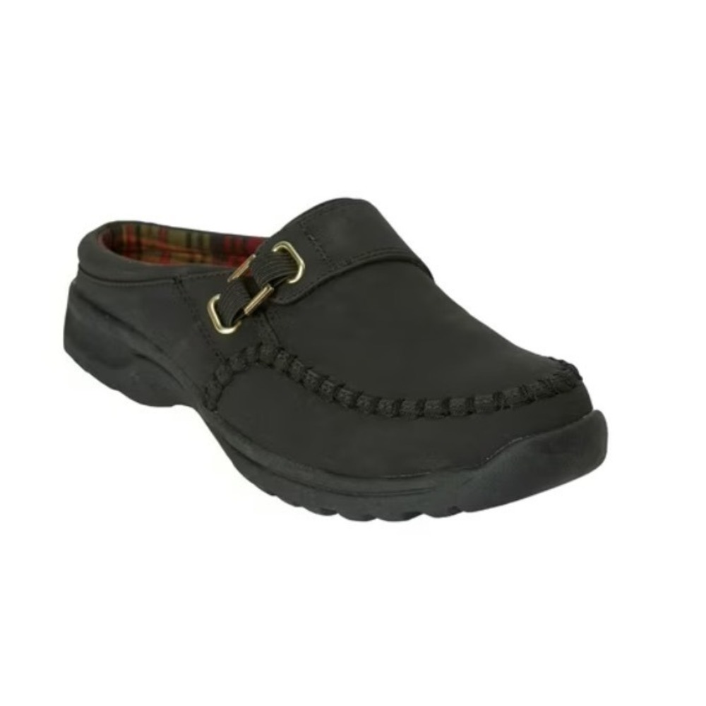 Comfortview Women's The Joy Slip On Suede-like Padded Mule Black Size 10 Wide